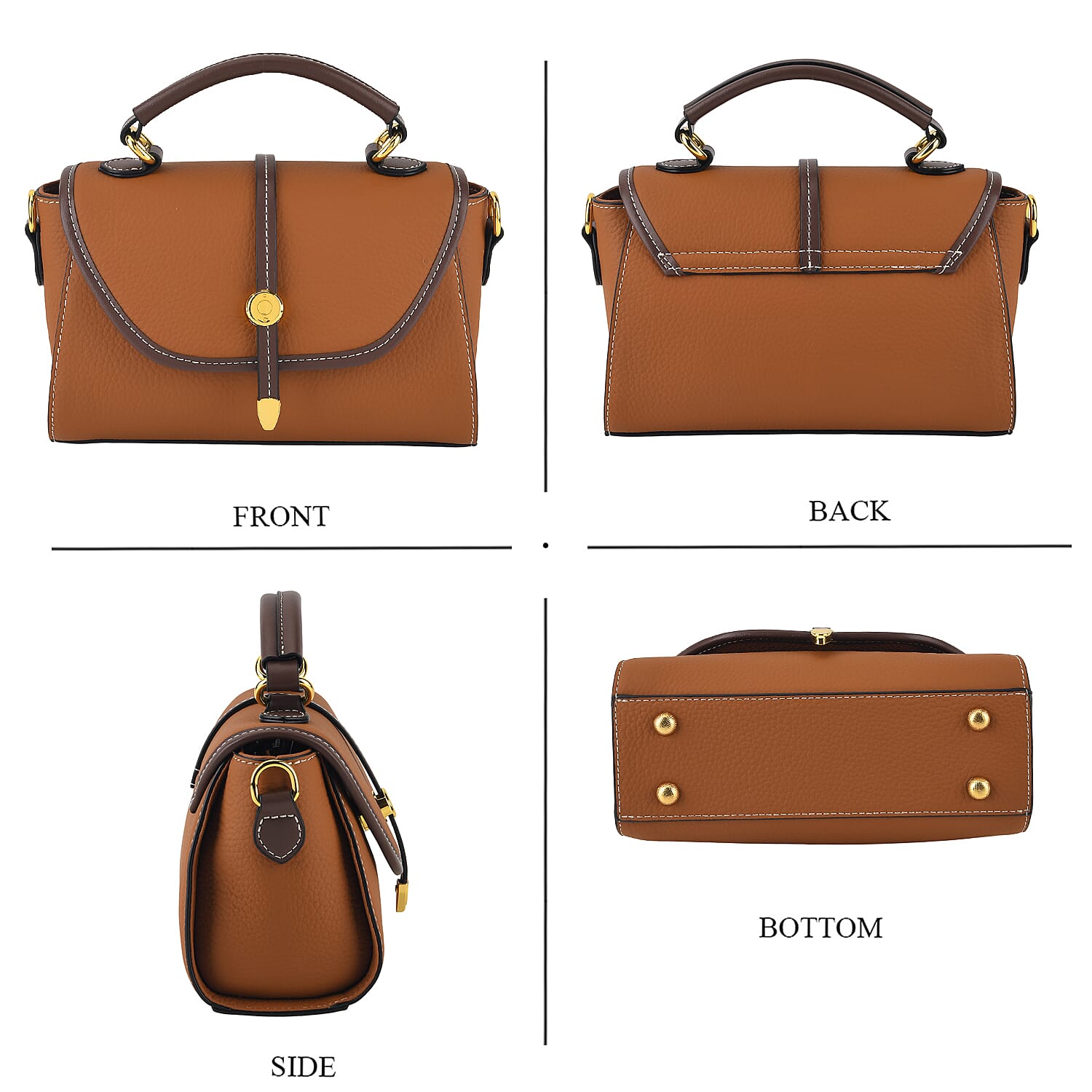 Crossbody Bag (Size - One Size) - Tan & Black