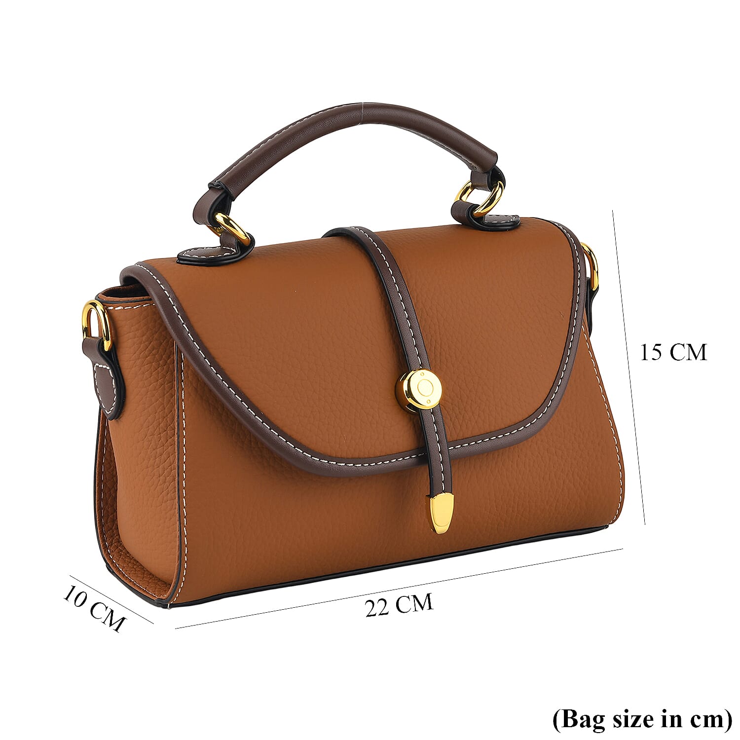 Crossbody Bag (Size - One Size) - Tan & Black