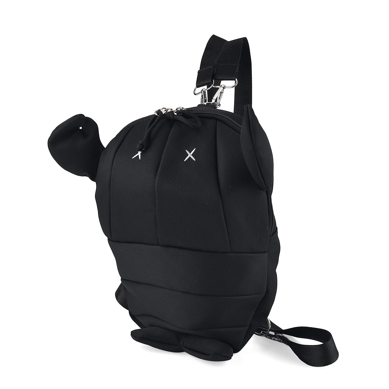 Patterned Backpack (Size 25x5x36 cm) - Black