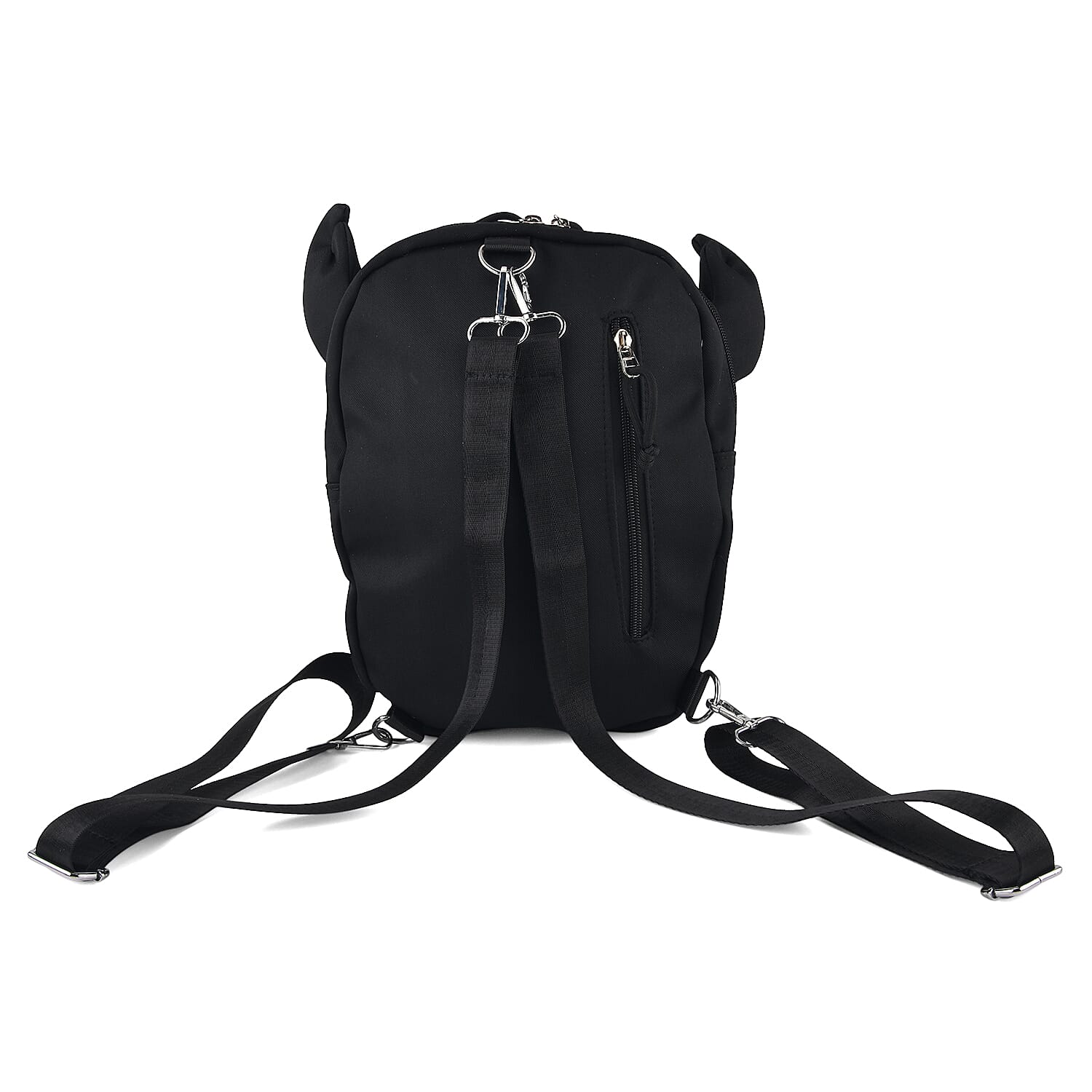 Patterned Backpack (Size 25x5x36 cm) - Black