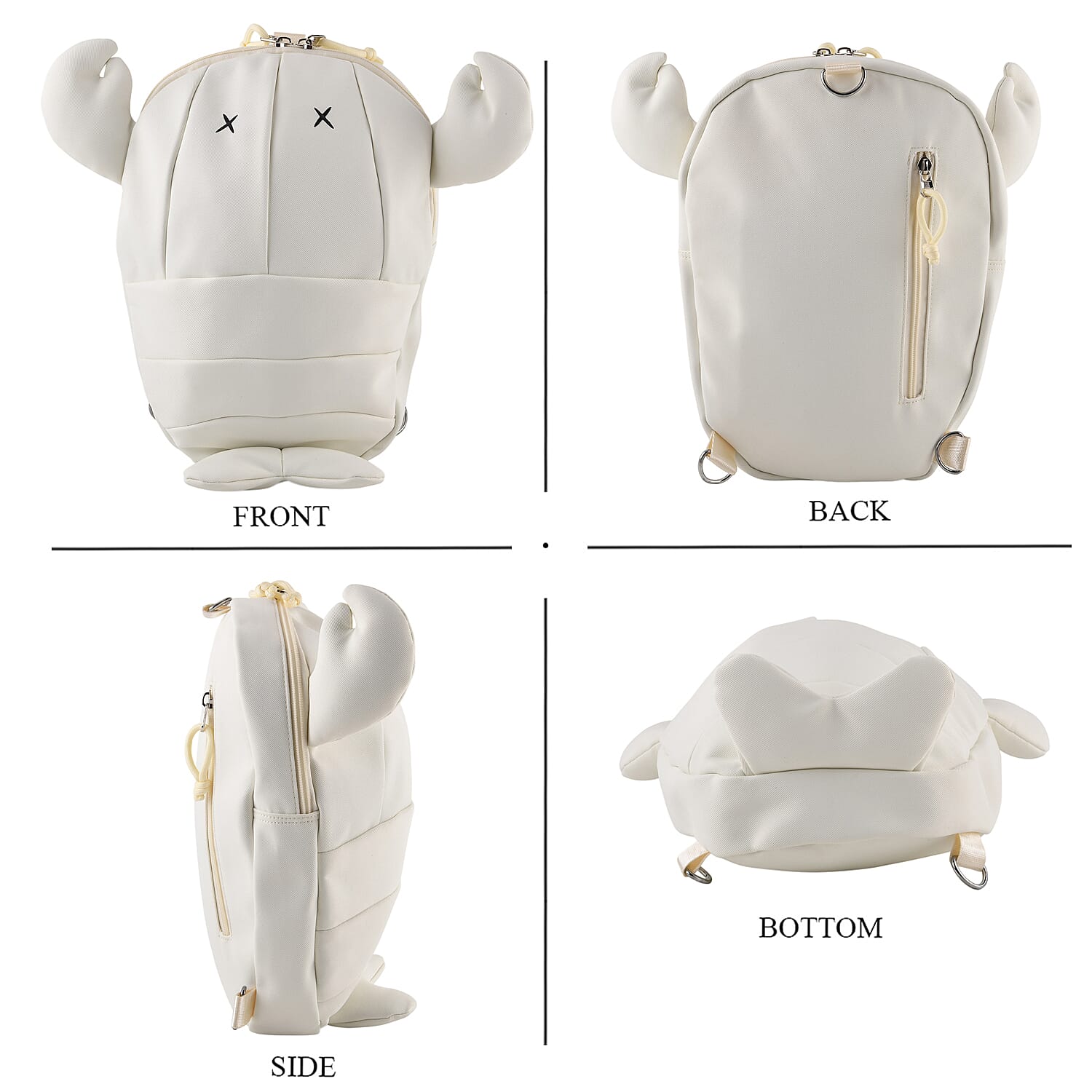 Patterned Backpack (Size 25x5x36 cm) - White
