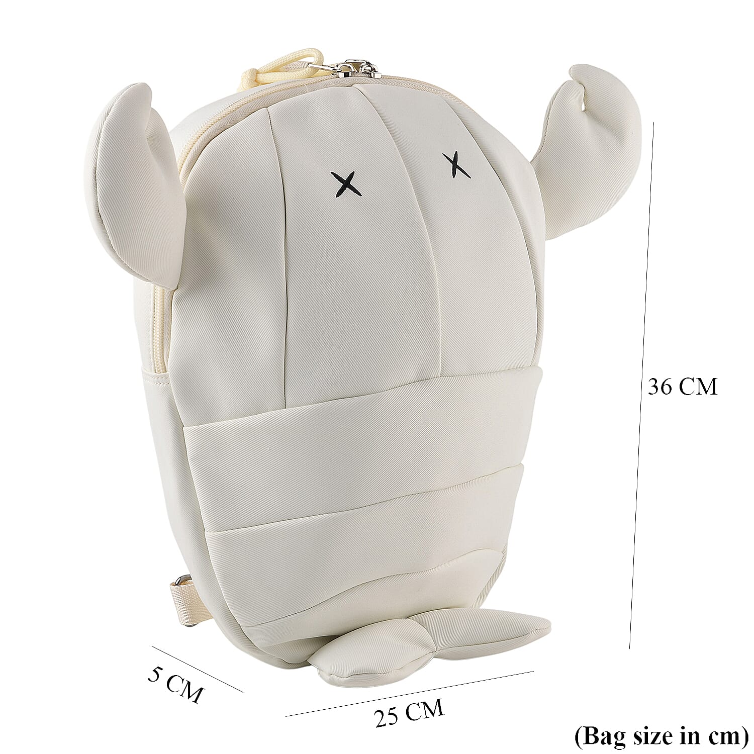 Patterned Backpack (Size 25x5x36 cm) - White