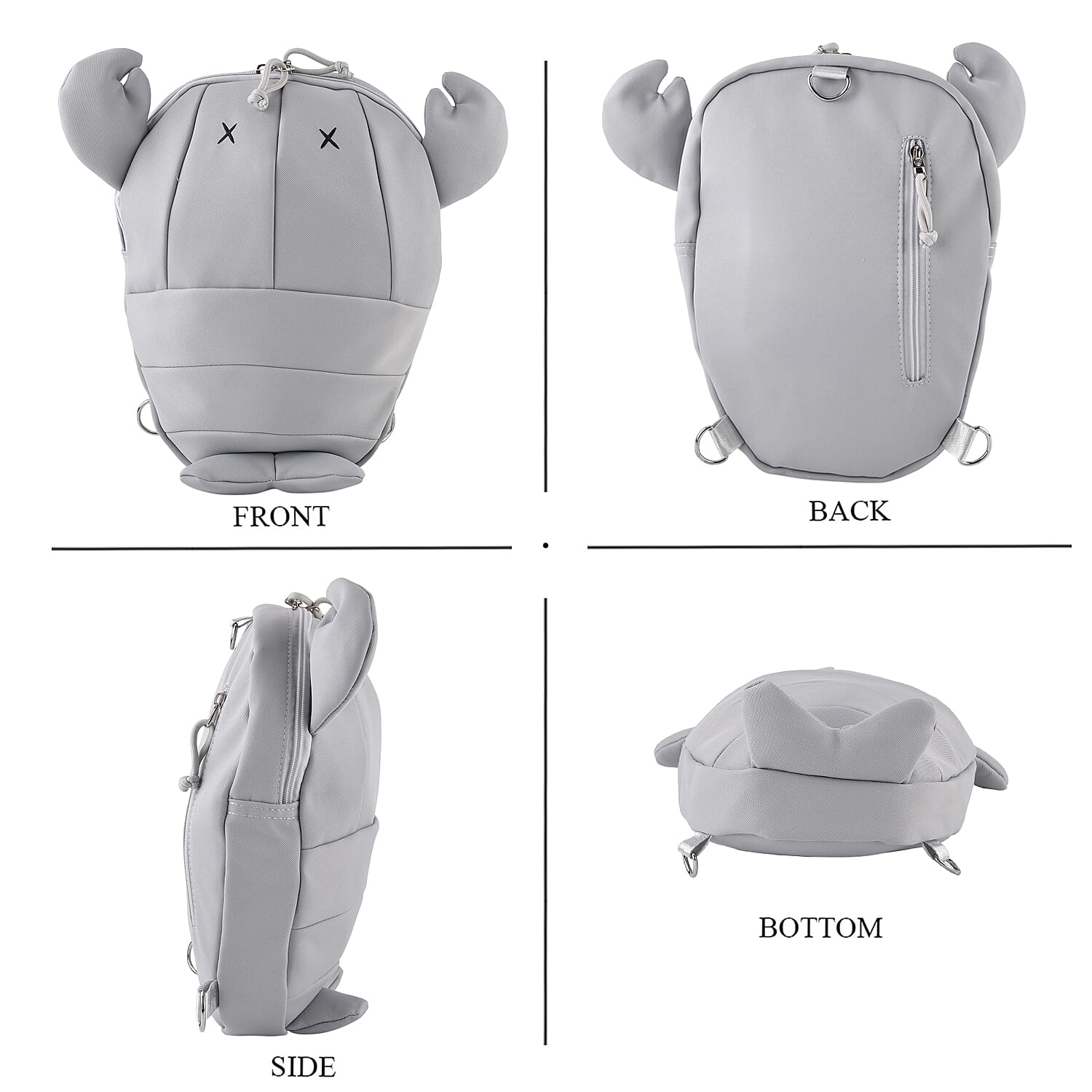 Patterned Backpack (Size 25x5x36 cm) - Gray