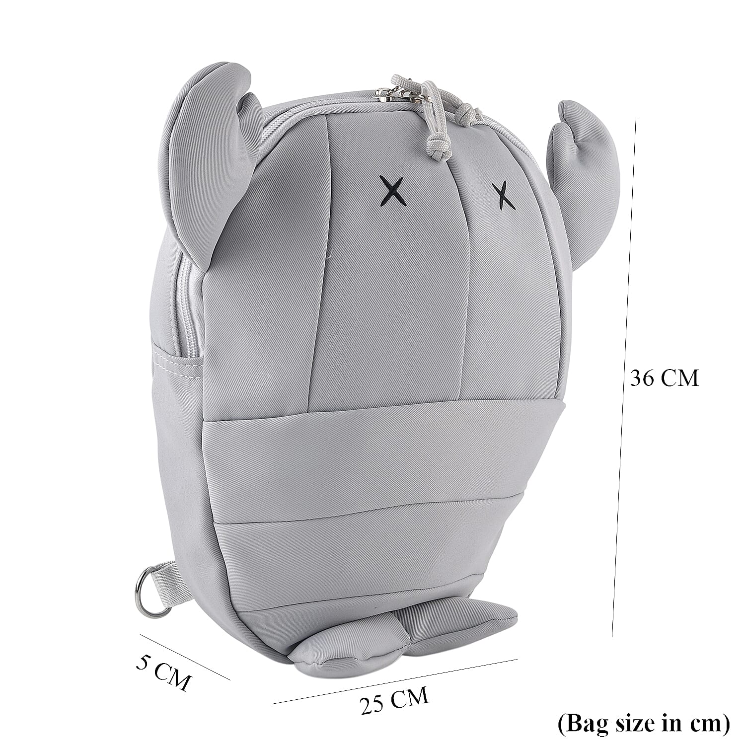 Patterned Backpack (Size 25x5x36 cm) - Gray