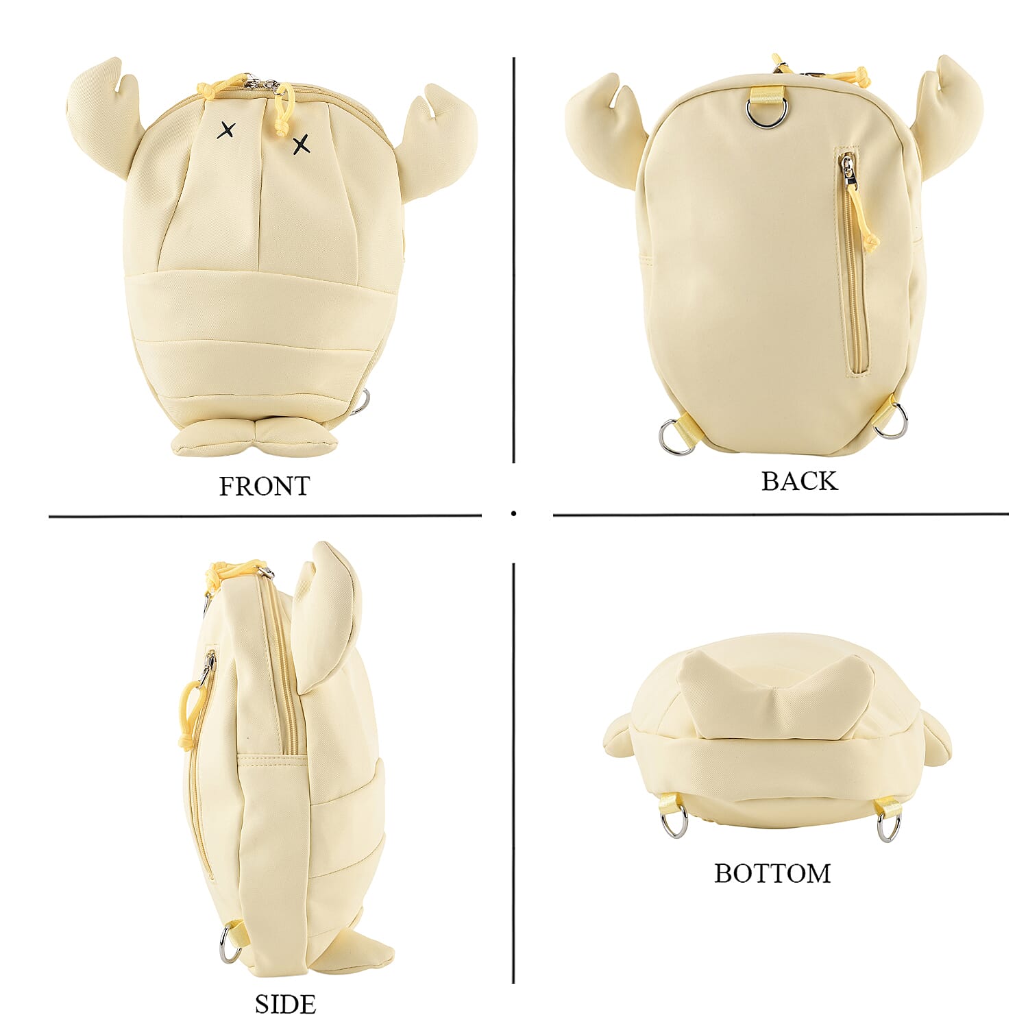 Patterned Backpack (Size 25x5x36 cm) - Yellow