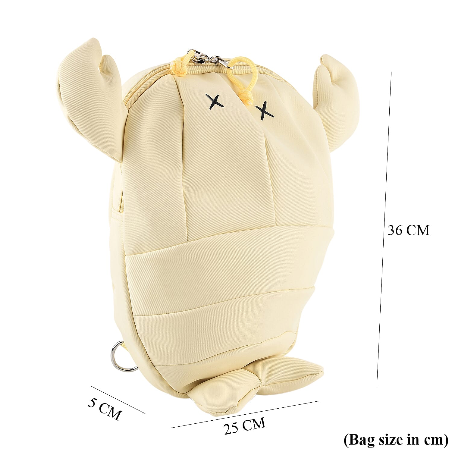 Patterned Backpack (Size 25x5x36 cm) - Yellow