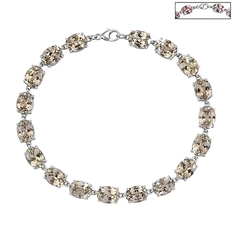 TJC 20TH BIRTHDAY SPECIAL- RHAPSODY 950 Platinum AAAA Natural Turkizite Tennis  Bracelet (Size - 7.5) 27.56 Ct, Platinum Wt.10.72 Gms