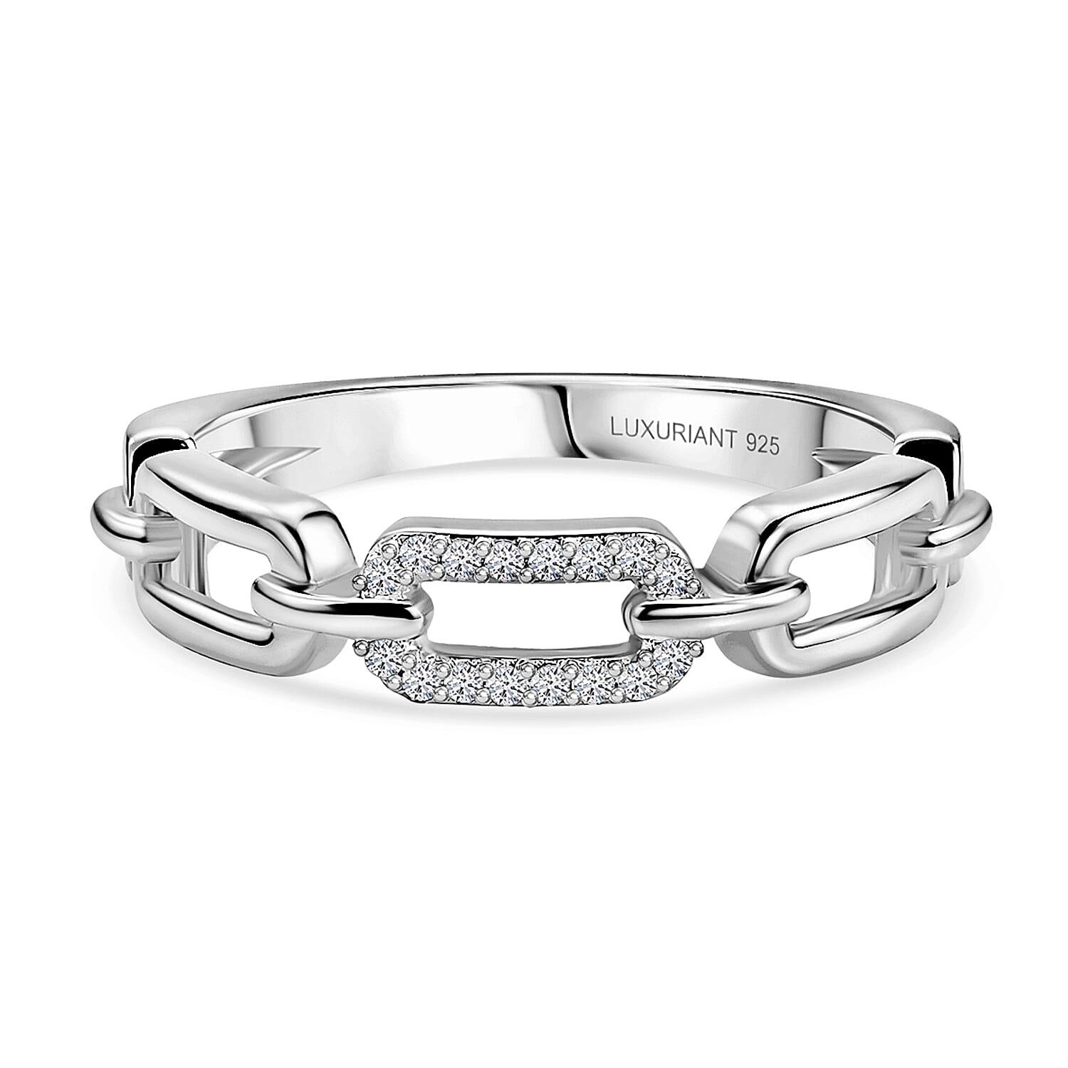 LUXURIANT - Lab Grown Diamond (SI-G-H) Interlinked Ring in Sterling Silver
