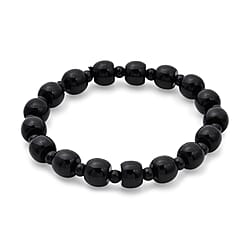 Natural White Jade Stretchable Beads Bracelet (Size - 7 to 7.5) 150.00 Ct.