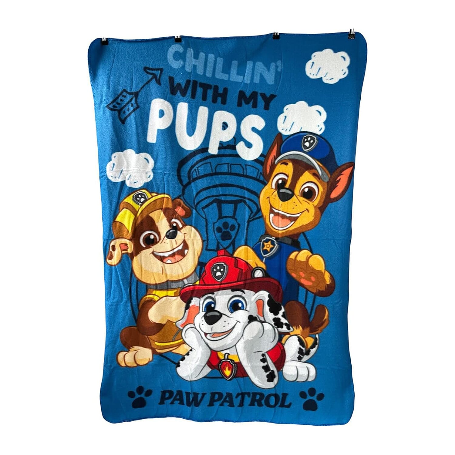 Chillin with My Pups Paw Petrol Kids Throw - Multi Colour