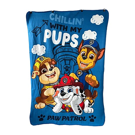 Chillin with My Pups Paw Petrol Kids Throw - Multi Colour