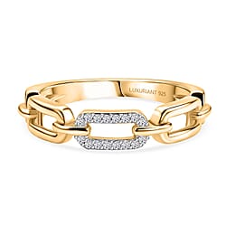LUXURIANT Lab Grown Diamond Interlinked Ring in Sterling Silver (SI-G-H)