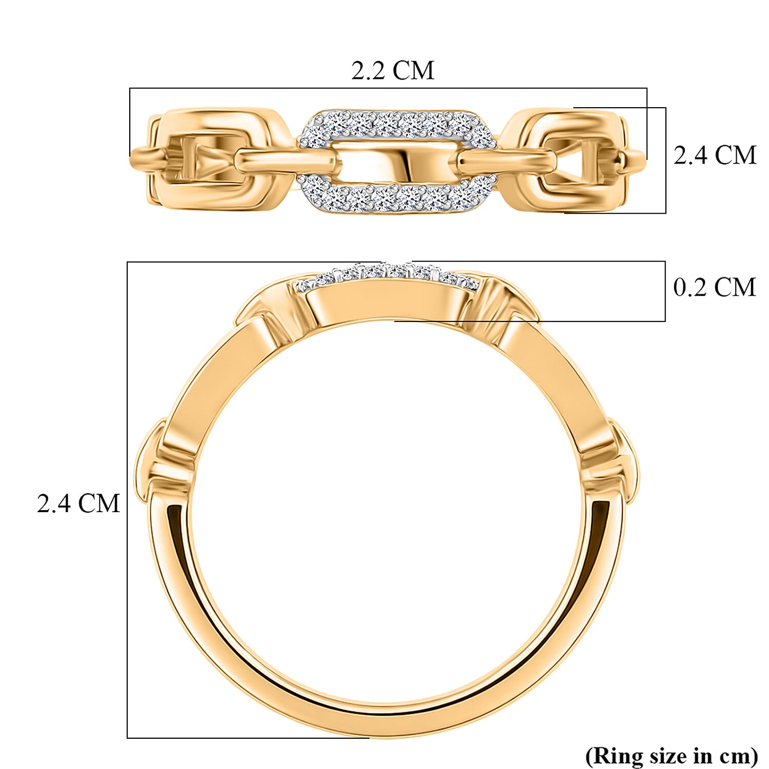 LUXURIANT - Lab Grown Diamond (SI-G-H) Interlinked Ring in Sterling Silver