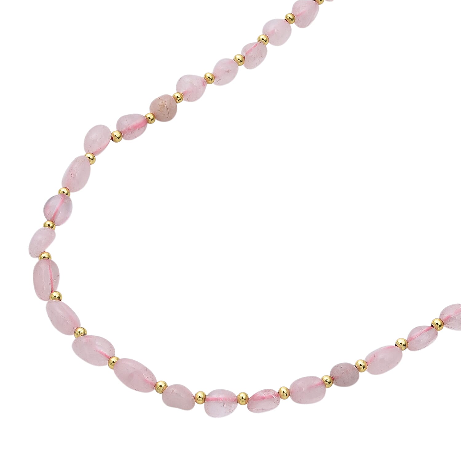 Rose Quartz Adjustable Beads Necklace (Size - 24-1 Ext) 100.00 Ct.