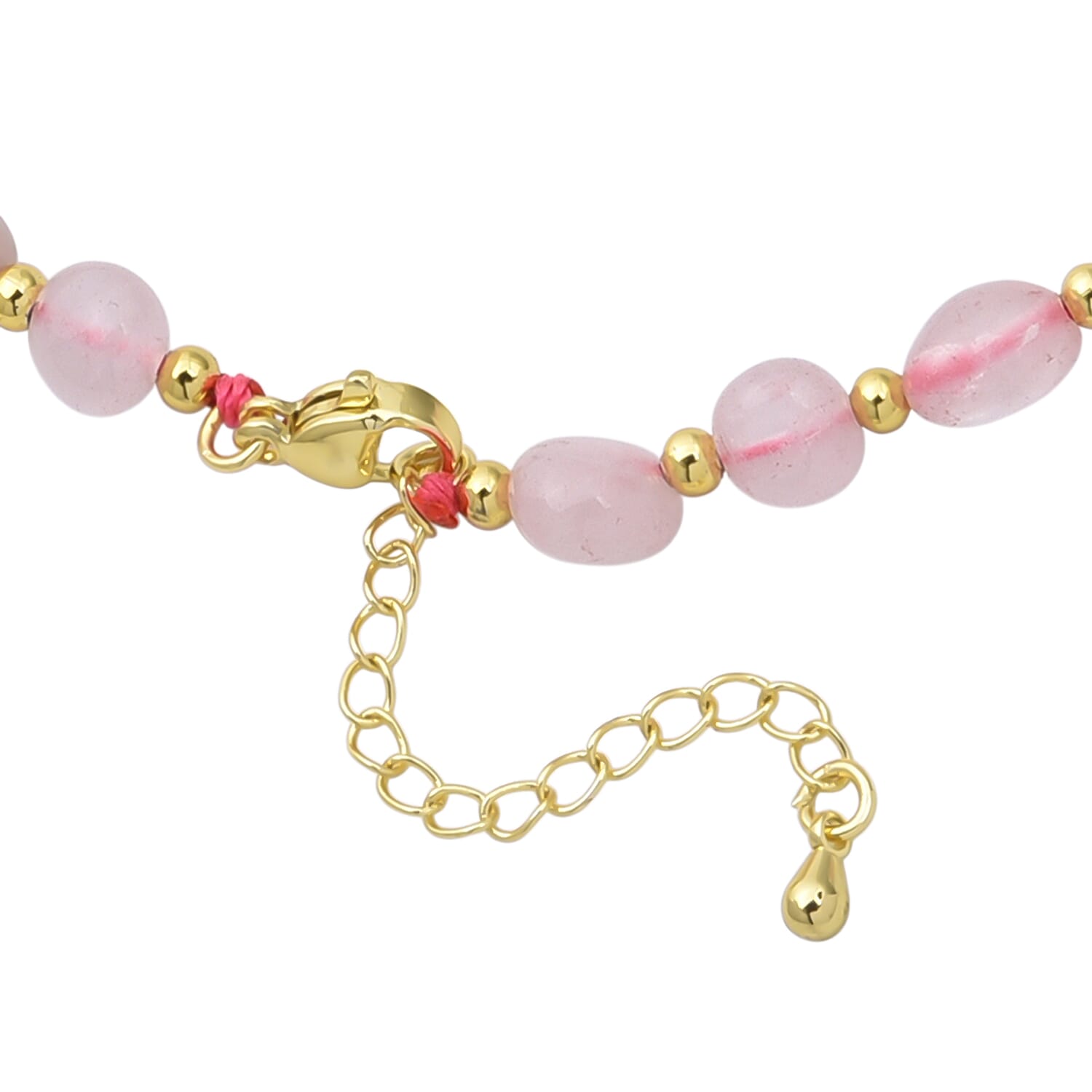 Rose Quartz Adjustable Beads Necklace (Size - 24-1 Ext) 100.00 Ct.