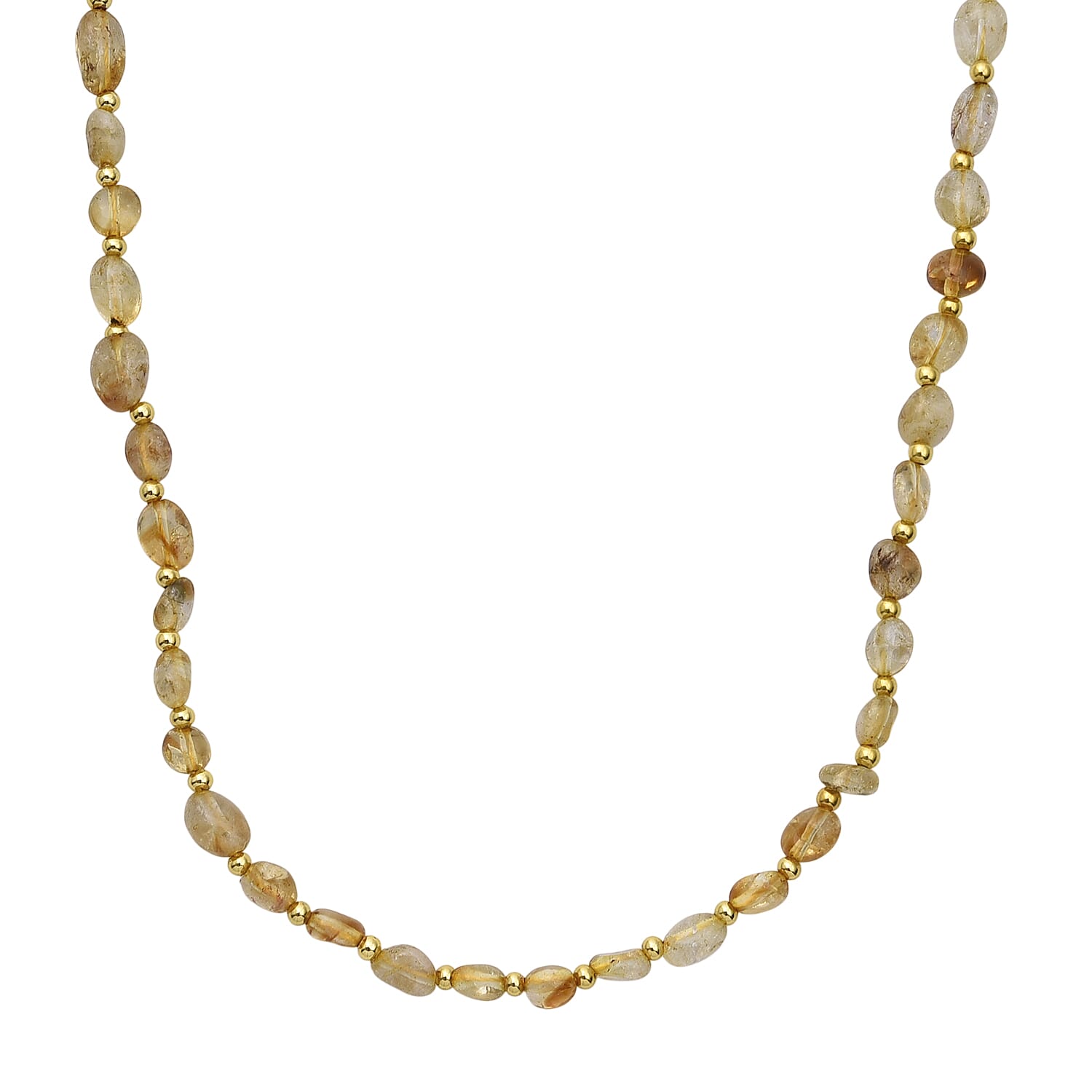 Citrine Adjustable Beads Necklace (Size - 24-1 Ext) 100.00 Ct.