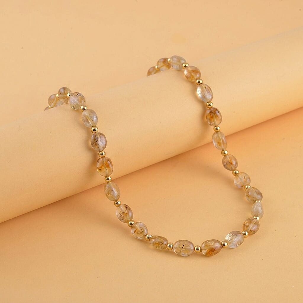 Citrine Adjustable Beads Necklace (Size - 24-1 Ext) 100.00 Ct.