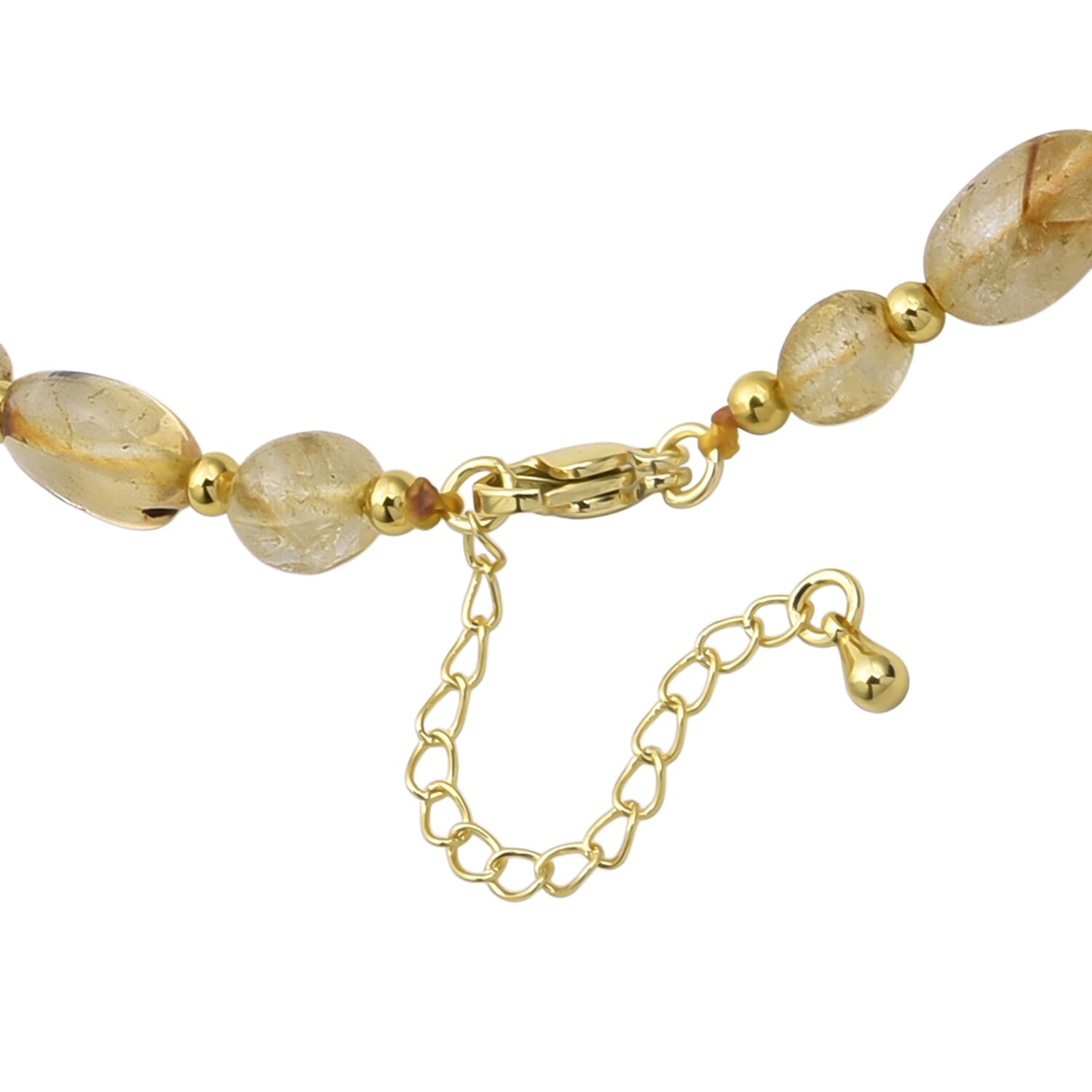 Citrine Adjustable Beads Necklace (Size - 24-1 Ext) 100.00 Ct.