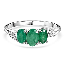 Royal Bali Collection - D'Joy Oval Cut Trilogy Ring in Sterling Silver