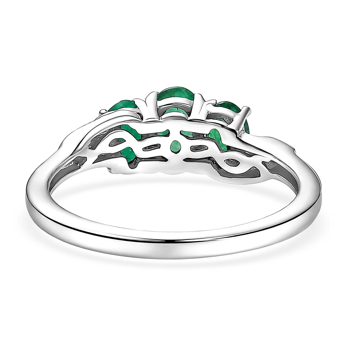 Royal Bali Collection - D'Joy Oval Cut Trilogy Ring in Sterling Silver
