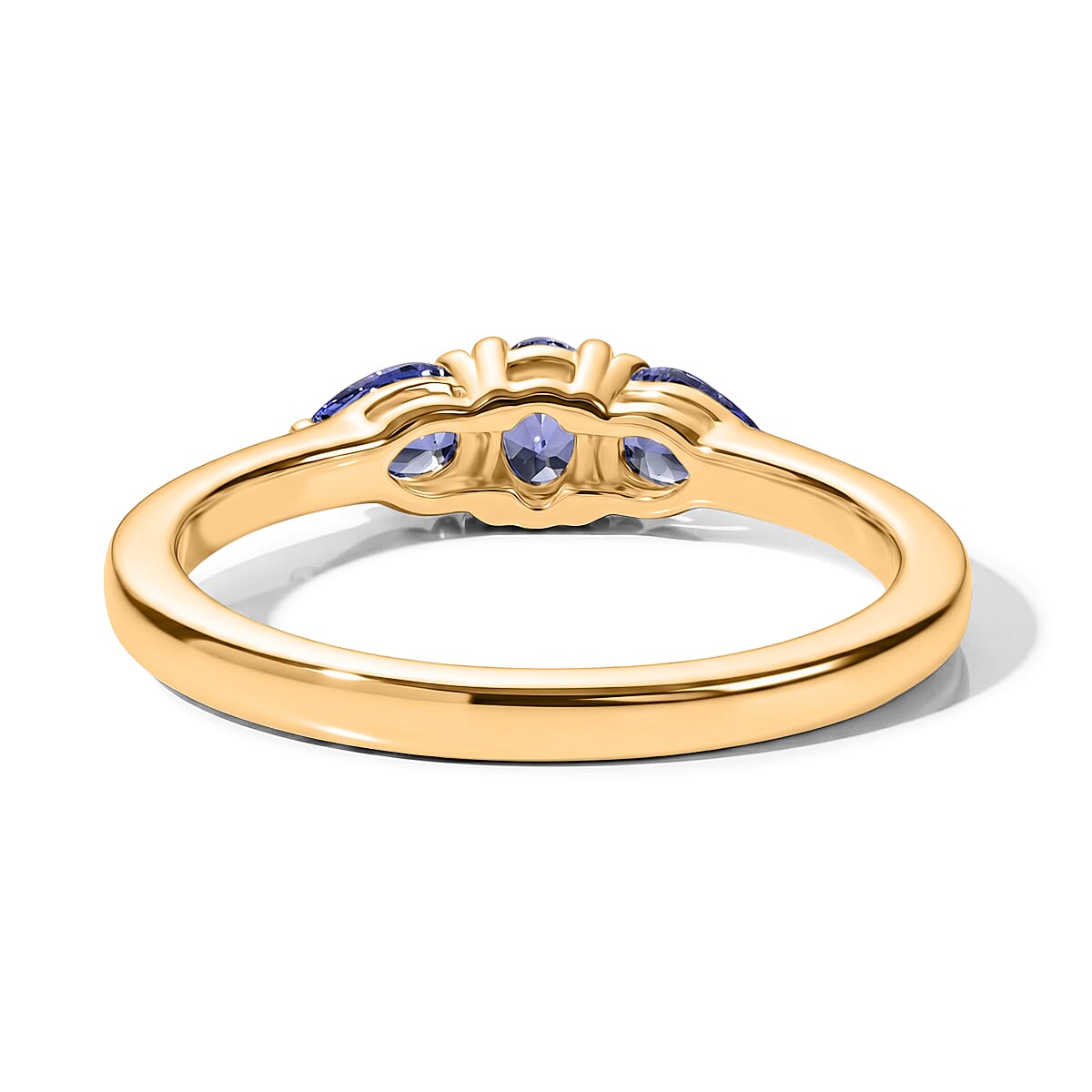 Tanzanite Ring in Yellow Gold Plated Sterling Silver