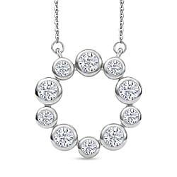 D'Joy - Moissanite Necklace (Size - 20) with Lobster Clasp in Yellow Gold Plated Sterling Silver 1.70 Ct.