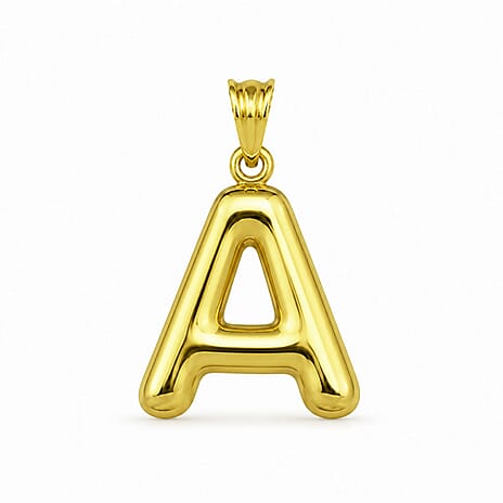 9K Yellow Gold A Initial Pendant
