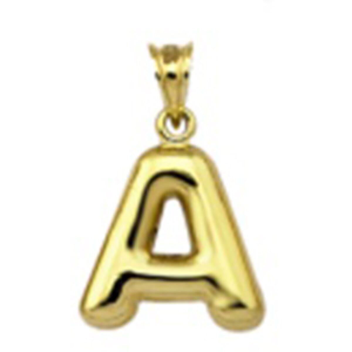 9K Yellow Gold A Initial Pendant