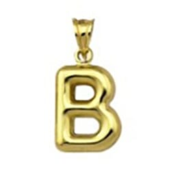 9K Yellow Gold C Initial Pendant