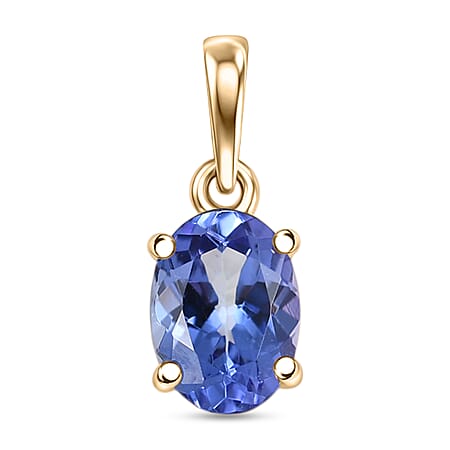 9K Yellow Gold AAA Tanzanite Solitaire Pendant 9K Yellow Gold AAA Tanzanite Solitaire Pendant