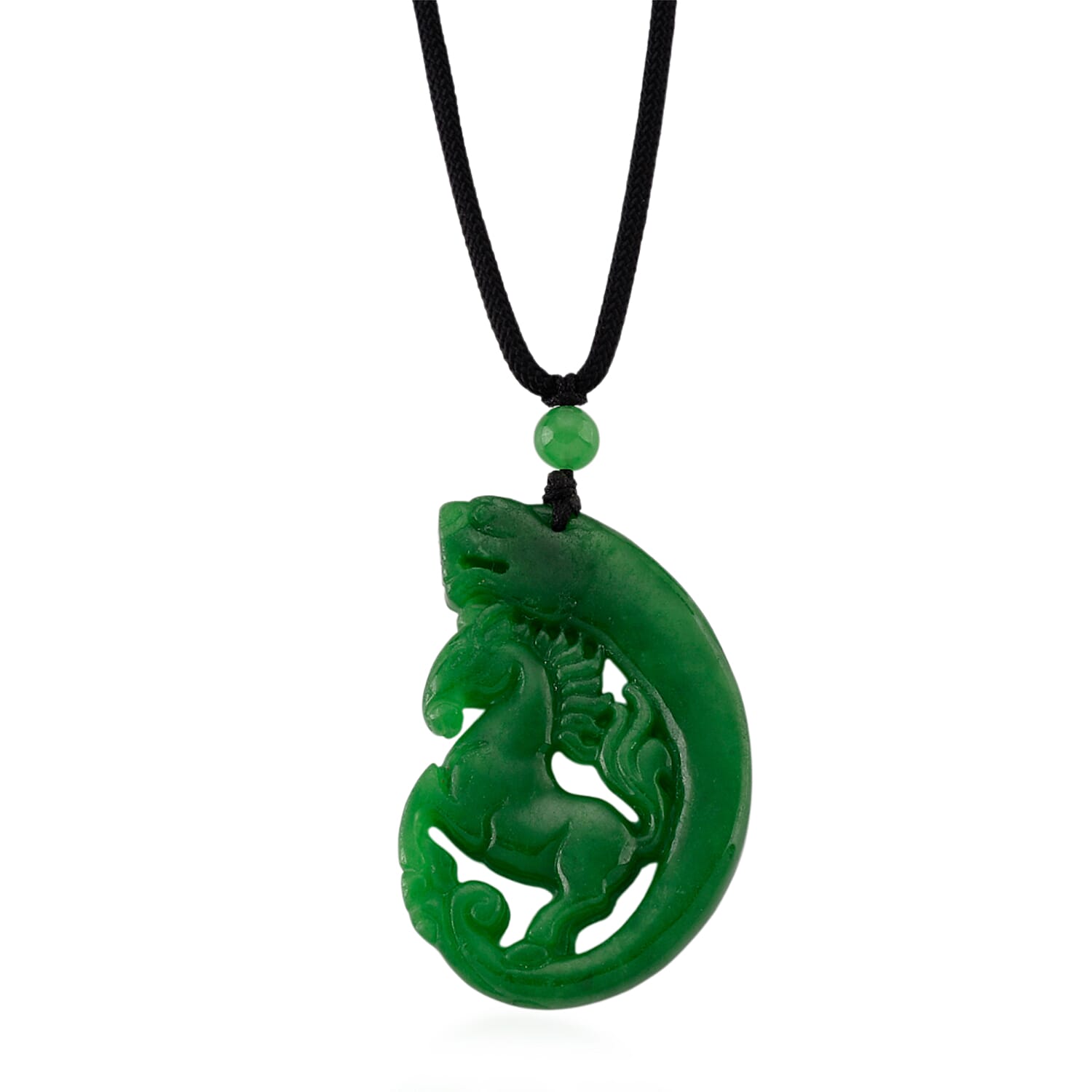 Green Jade Stone Necklace  70.000  Ct.