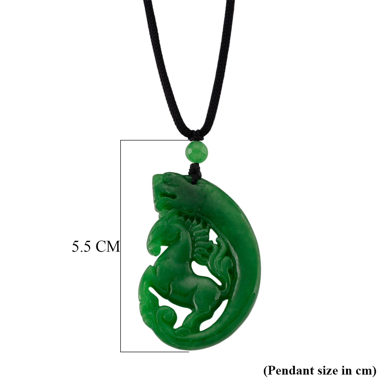 Green Jade Stone Necklace  70.000  Ct.