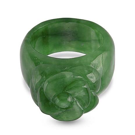 Green Jade Stone Ring  50.000  Ct.