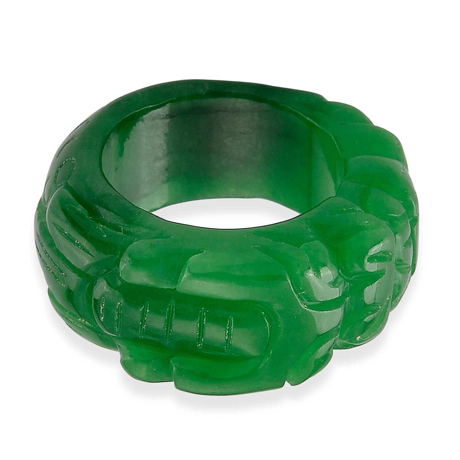 Green Jade Stone Ring  45.000  Ct.