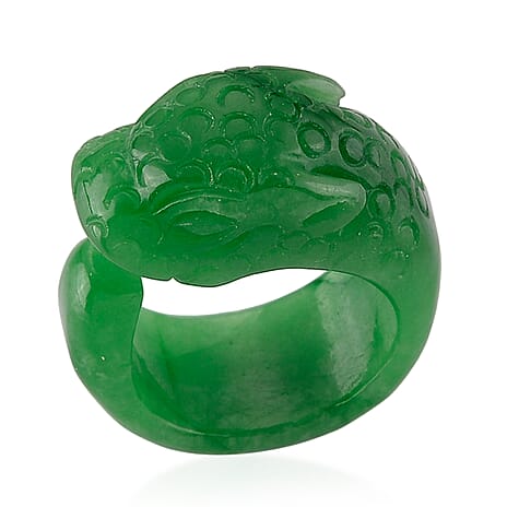 Green Jade Stone Ring  55.000  Ct.