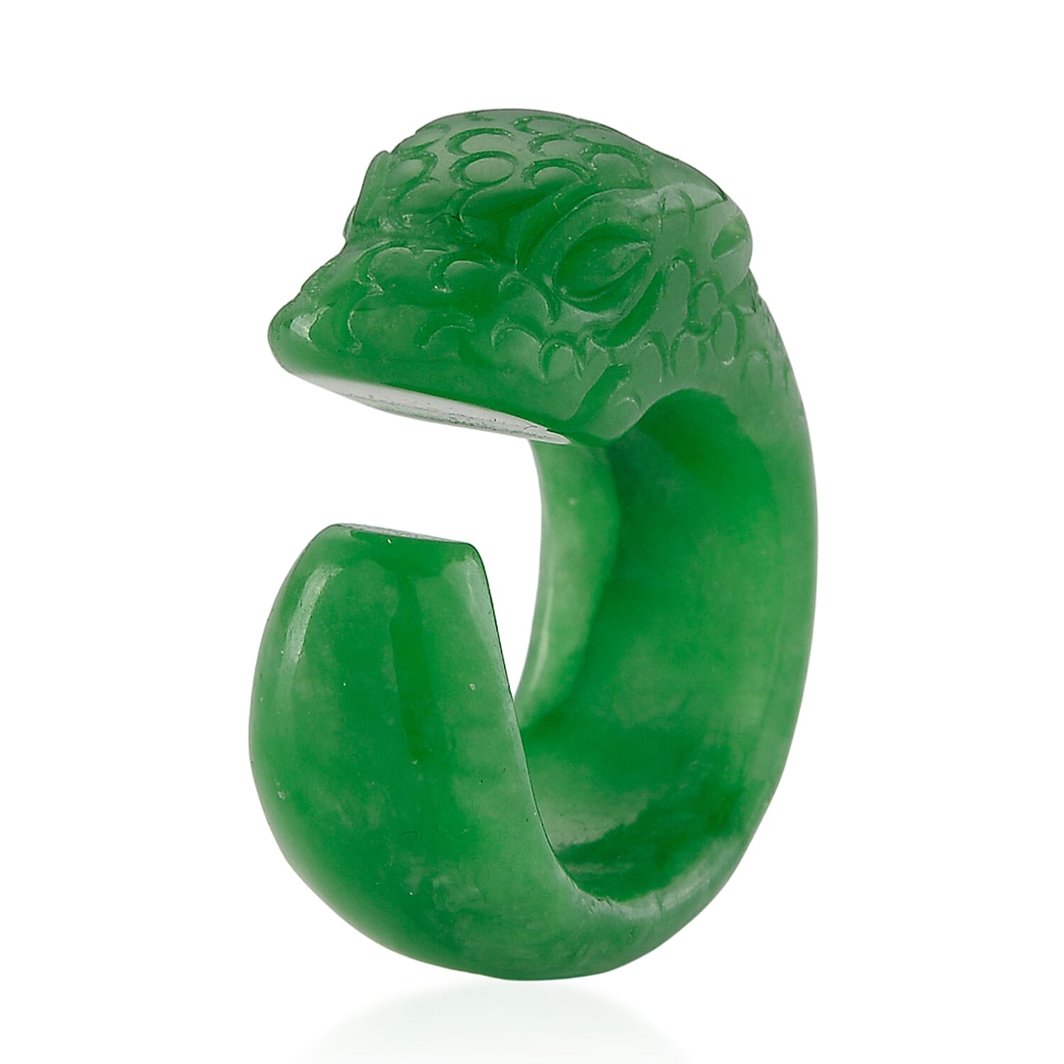 Green Jade Stone Ring  55.000  Ct.