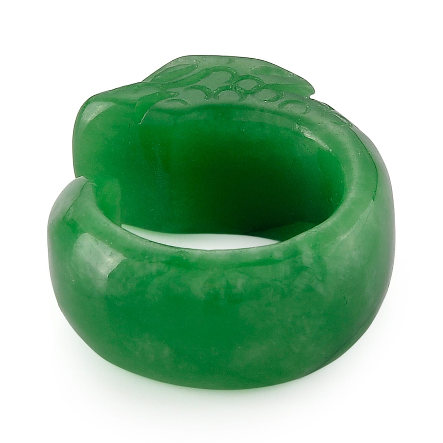 Green Jade Stone Ring  55.000  Ct.