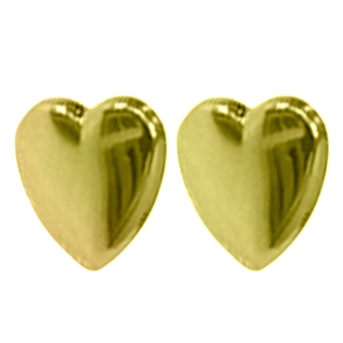 9K Yellow Gold Heart Earring with Push Back