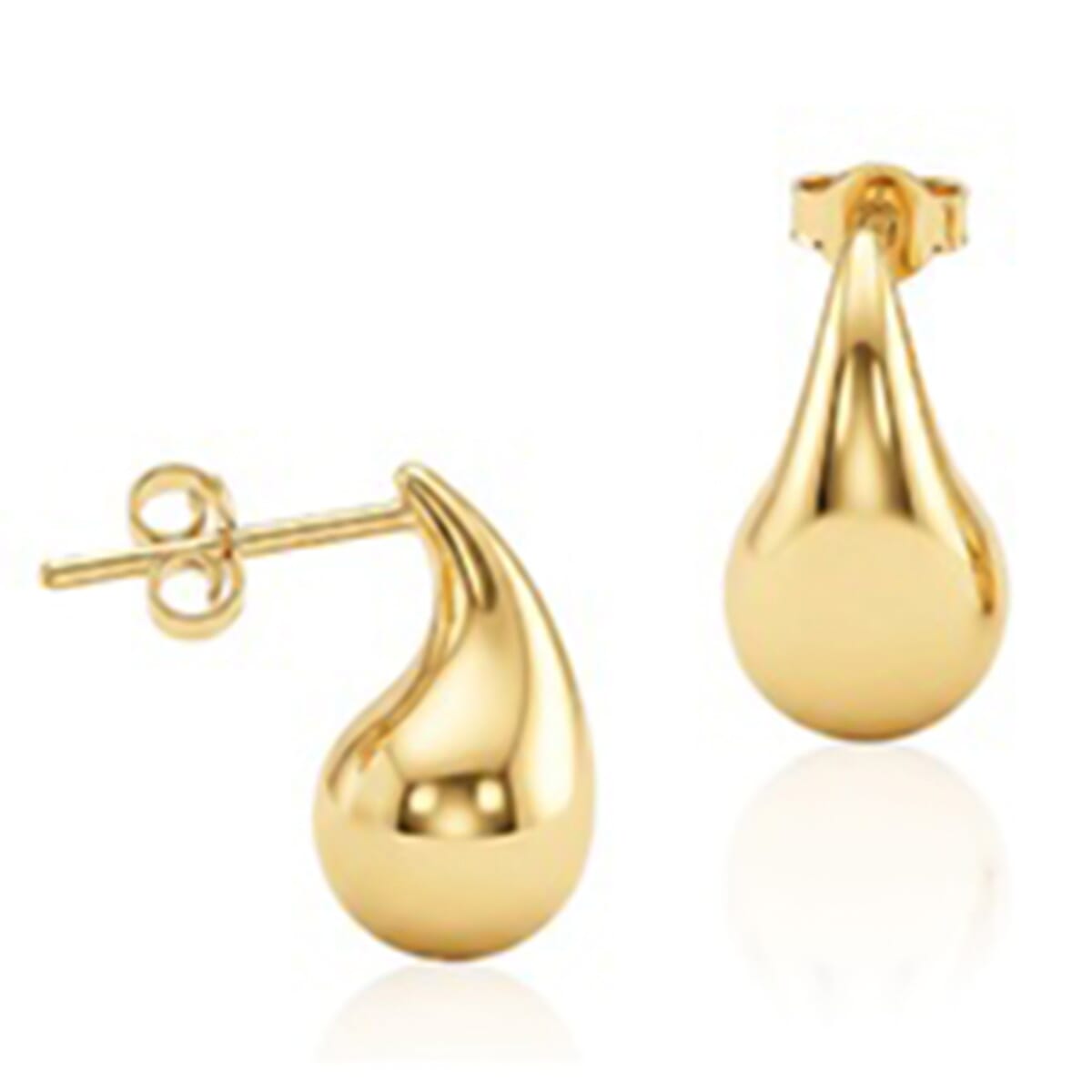9K Yellow Gold Drop Earring with Push Back