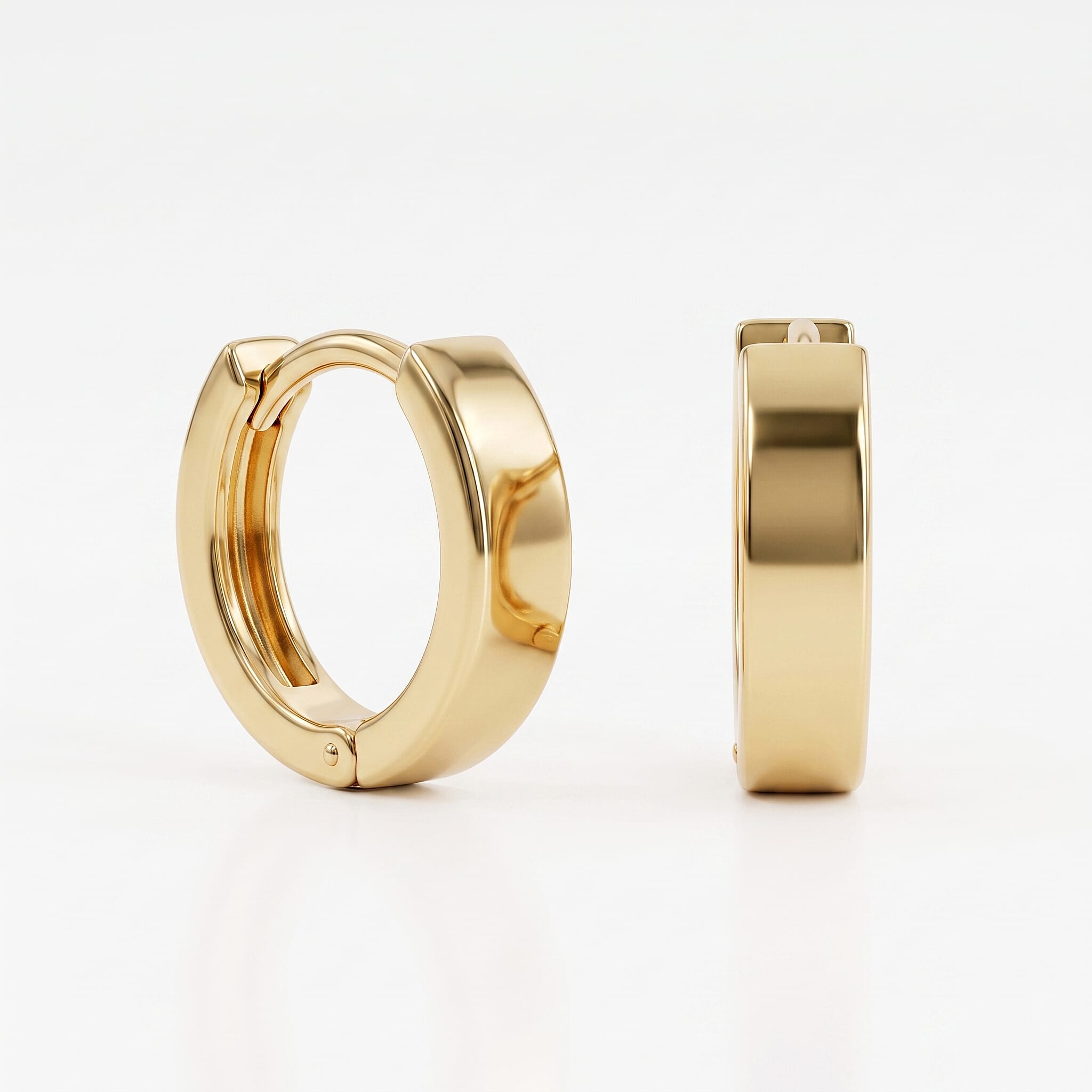 9K Yellow Gold Hoop Earring