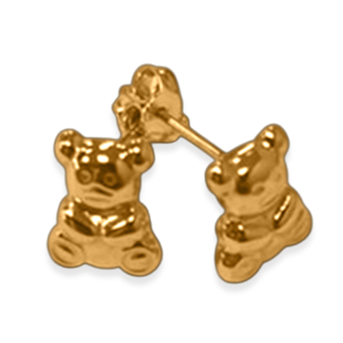 9K Yellow Gold Teddy Drop Earring with Push Back