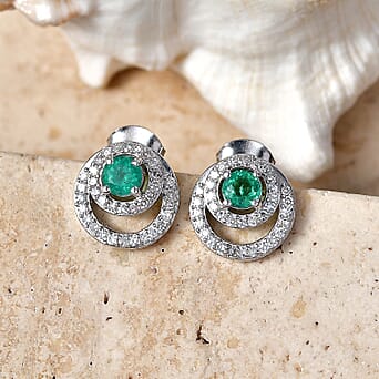 https://tjcuk.sirv.com/Products/85/7/8572834/Luxuriant-AAA-Zambian-Emerald-Lab-Grown-Diamond-SI-G-H-Earring-with-Pu_8572834_2.jpg?w=342&h=342