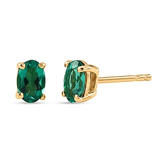 https://tjcuk.sirv.com/Products/85/7/8573357/Luxuriant-Lab-Grown-Columbian-Emerald-Earring-with-Push-Post-in-Yellow_8573357.jpg?w=342&h=342