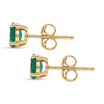 https://tjcuk.sirv.com/Products/85/7/8573357/Luxuriant-Lab-Grown-Columbian-Emerald-Earring-with-Push-Post-in-Yellow_8573357_3.jpg?w=342&h=342