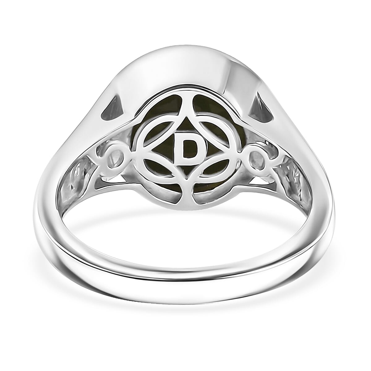 D'Joy - Boulder Opal Triplet & White Zircon Ring in Rhodium Overlay Sterling Silver 3.85 Ct.