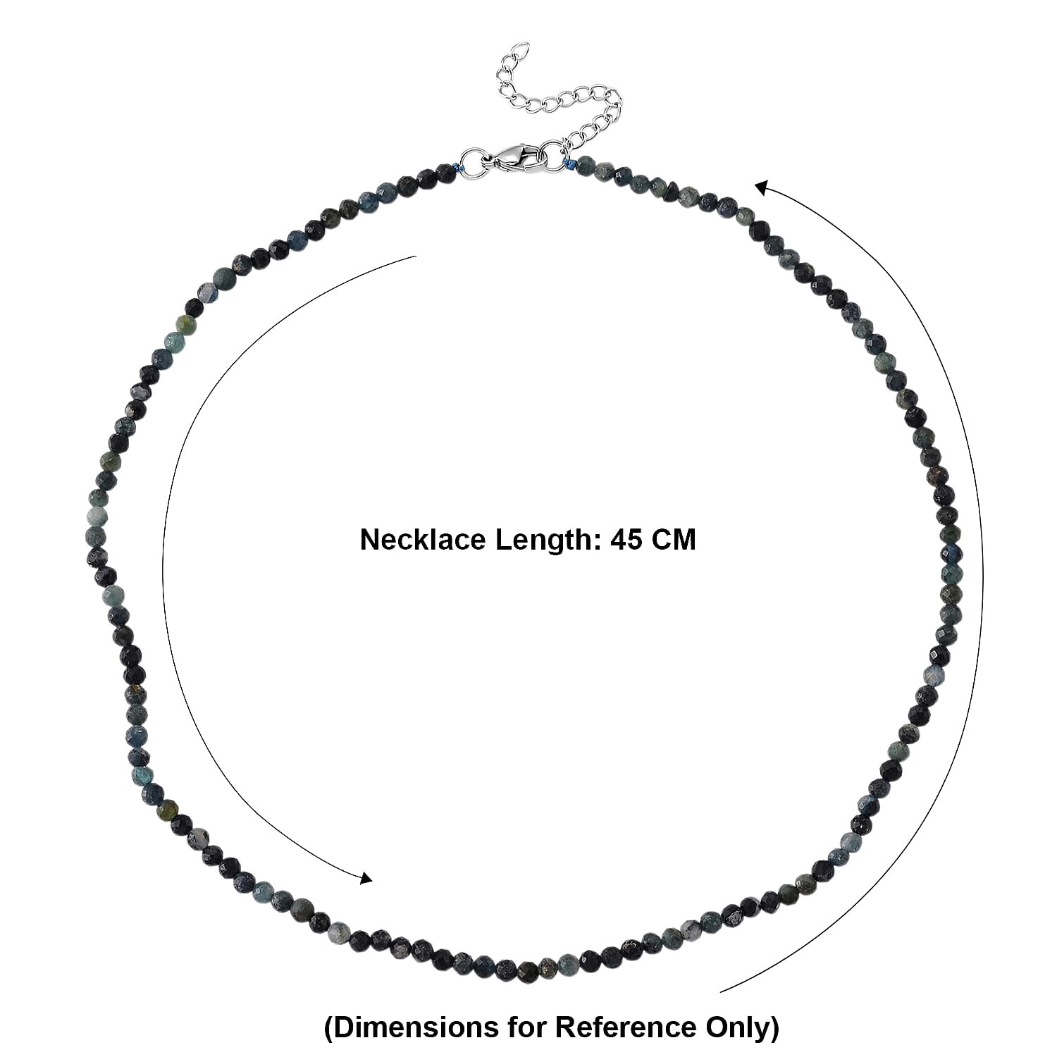 Lagoon Tourmaline Adjustable  Necklace (Size - 18-2 Ext) 25.00 Ct.