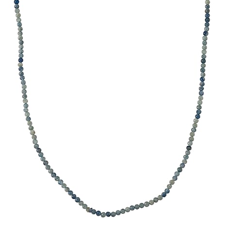 Kyanite Adjustable Beads Necklace (Size - 18-2 Ext) with Clasp in Silver Tone 25.00 Ct.