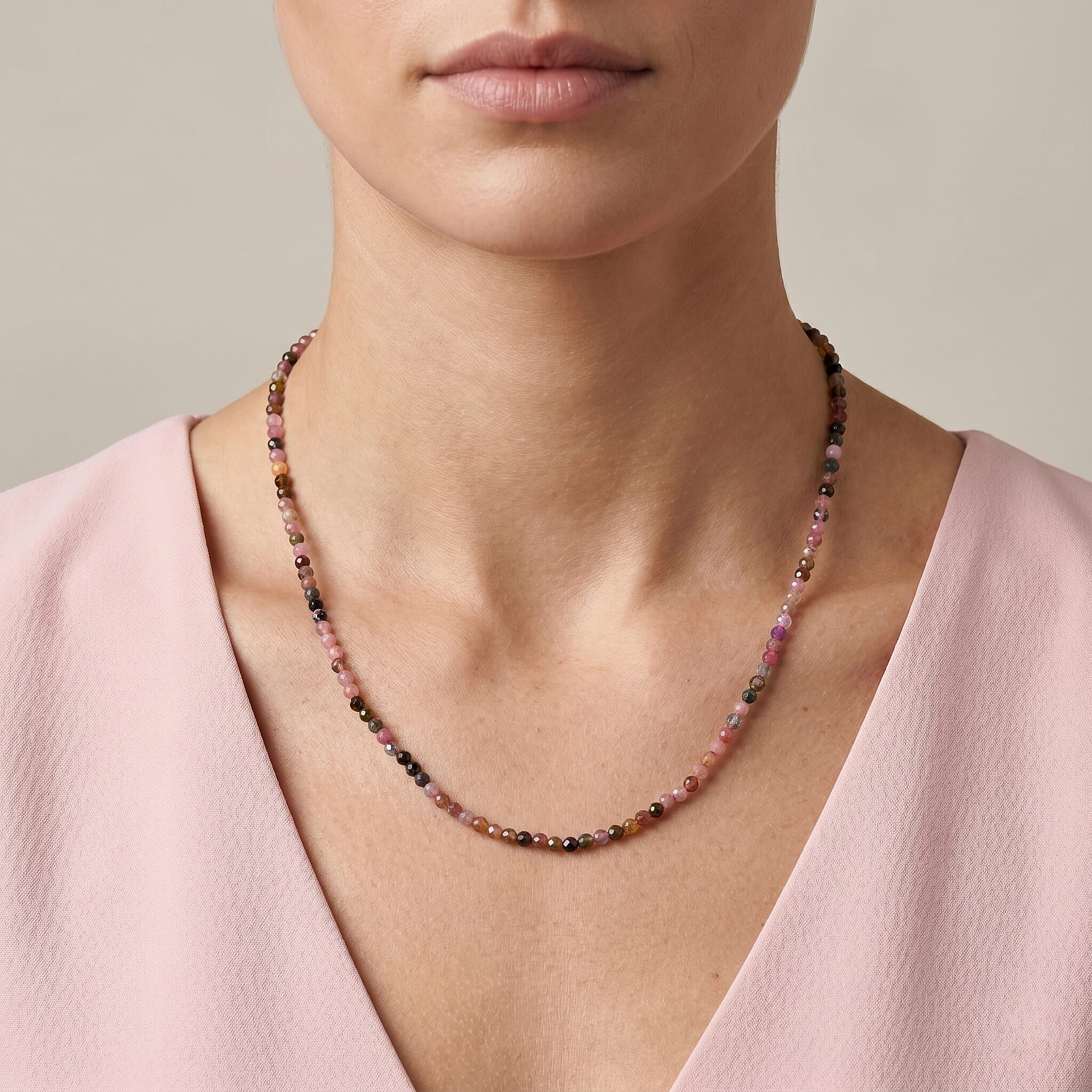 Multi Spinel Adjustable  Necklace (Size - 18-2 Ext)  75.00 Ct.