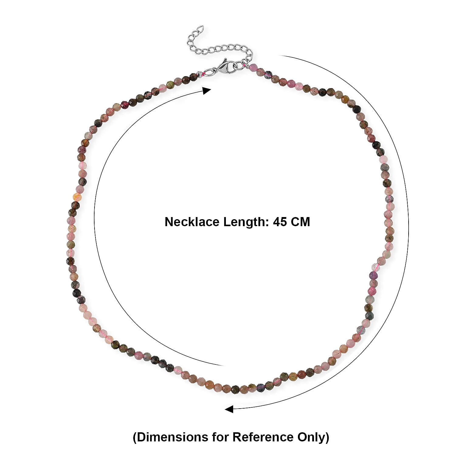 Multi Spinel Adjustable  Necklace (Size - 18-2 Ext)  75.00 Ct.