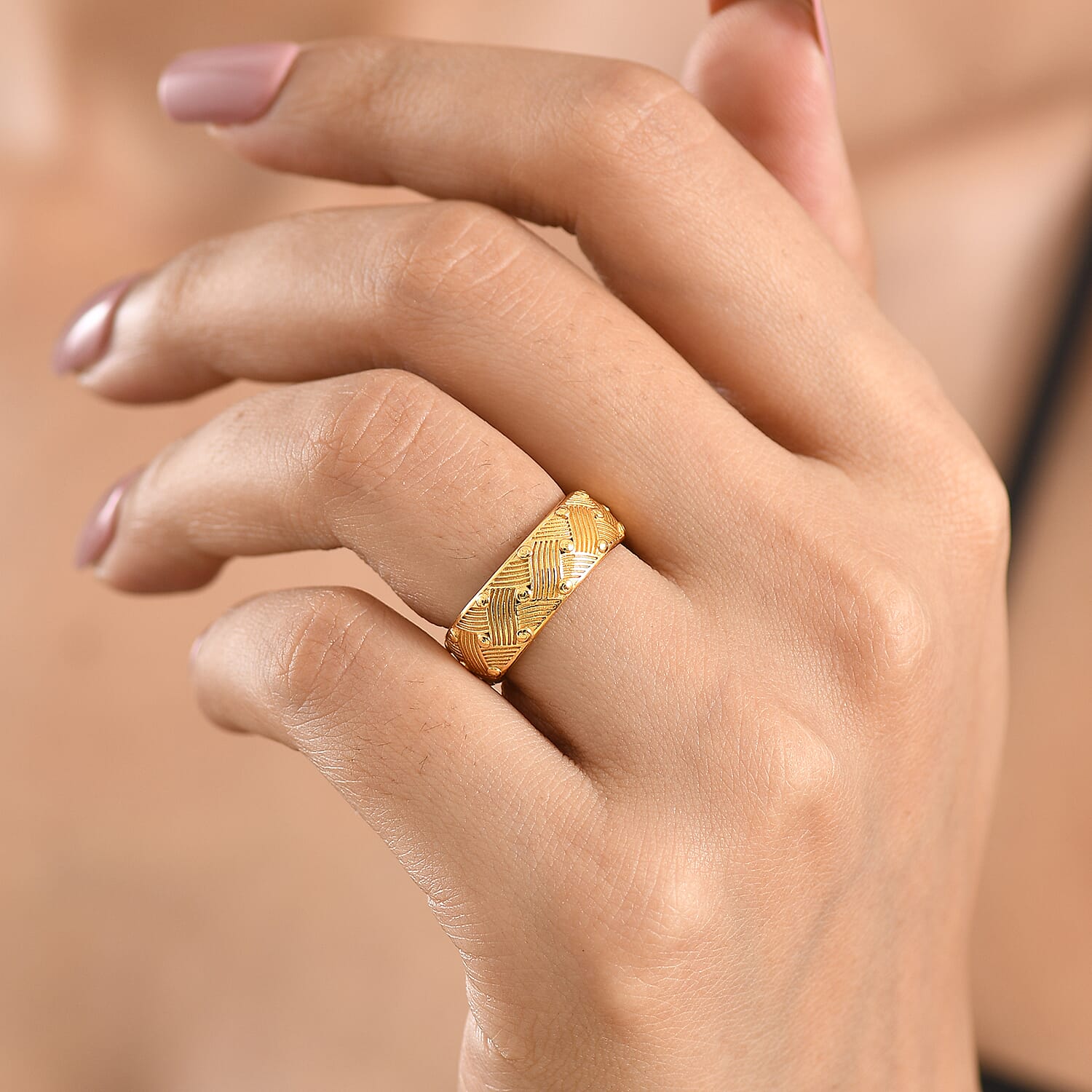 EverTrue Bronzella Collection - Band Ring in 18K Gold Plating